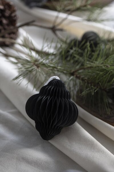 Ib Laursen Papírová ozdoba Folded Paper - Black IBL224