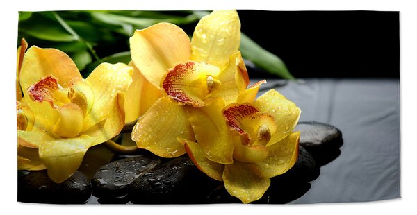 Sablio Ručník Žluté orchideje - 50x100 cm