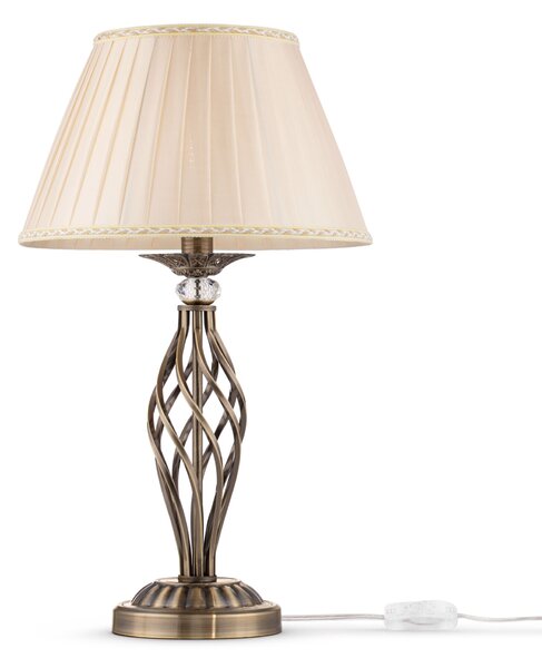 Maytoni Vintage stolní lampa GRACE, 40W, v. 56 cm, 1xE14 Barva: Bílá
