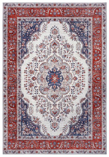 Nouristan - Hanse Home koberce Kusový koberec Asmar 104964 light grey, red, blue - 80x150 cm
