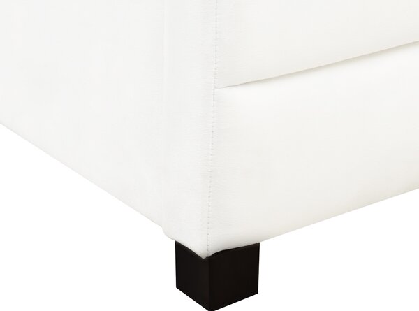 Denní postel s úložným prostorem Umělý samet MARRAY II 90 x 200 cm Krémově bílá