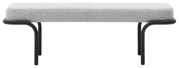 Světle šedá čalouněná lavice Kave Home Compo 130 cm