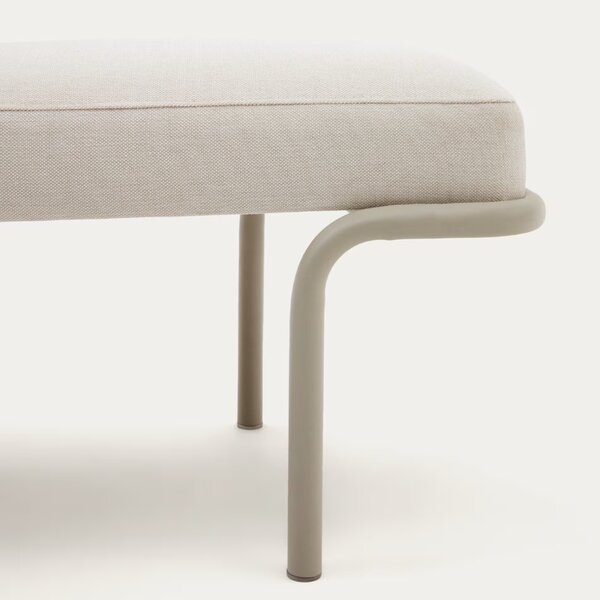 Béžová čalouněná lavice Kave Home Compo II. 130 cm