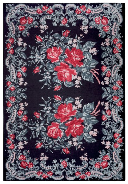 Nouristan - Hanse Home koberce Kusový koberec Asmar 104974 black, grey, red - 80x150 cm