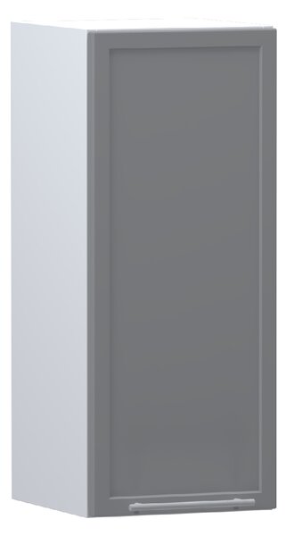 Horní kuchyňská skříňka ARACY - šířka 30 cm, šedá / bílá