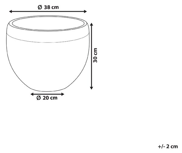 Květináč ZAKROS 38 cm Bílá