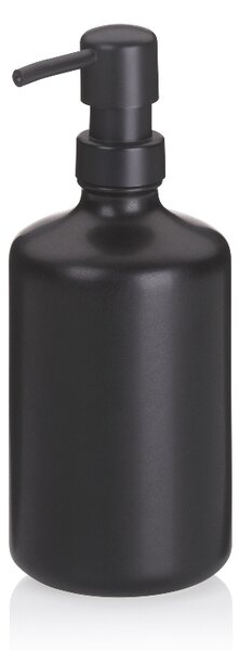 KELA Dávkovač mýdla Leonie keramický černý 20,0 cm 8,5 cm 500,0 ml KL-23699