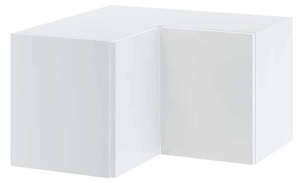Horní rohová skříňka IRENA - šířka 60 cm, lesklá bílá