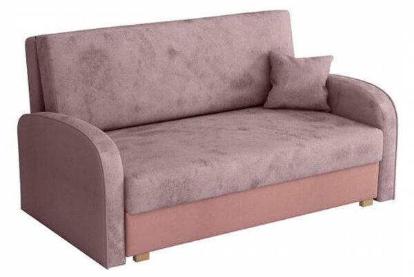 Rozkládací pohovka s úložným prostorem BELA SOFT 3 - růžová