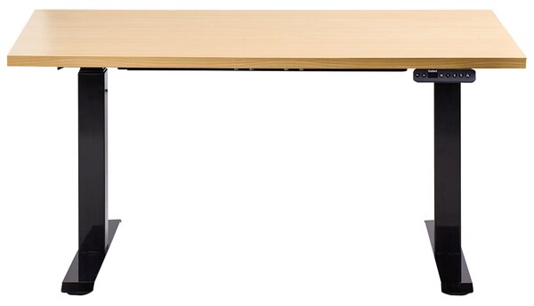 Elektricky výškově nastavitelný pracovní stůl DESTINES Černá/Světle hnědá 120 cm 72 cm