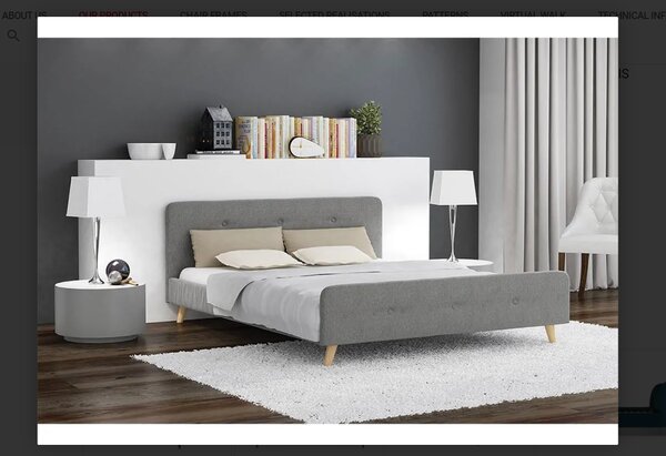Šedá čalouněná postel AMELIA 120 x 200 cm Matrace: Bez matrace
