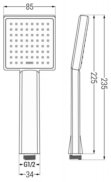Mexen Uno DR45 podomítkový sprchový set, zlatá, 71435DR45-50