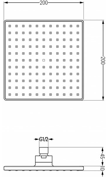 Mexen Uno DR45 podomítkový sprchový set, zlatá, 71435DR45-50