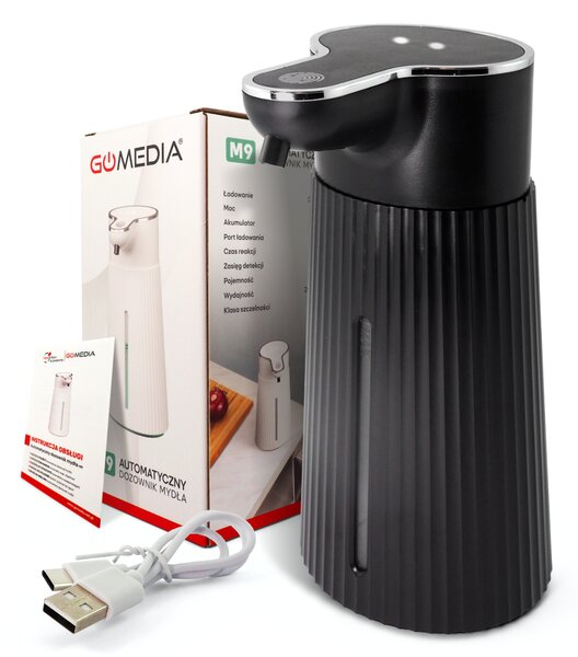Dávkovač GOMEDIA na desku, černý, 400 ml, akumulátorový