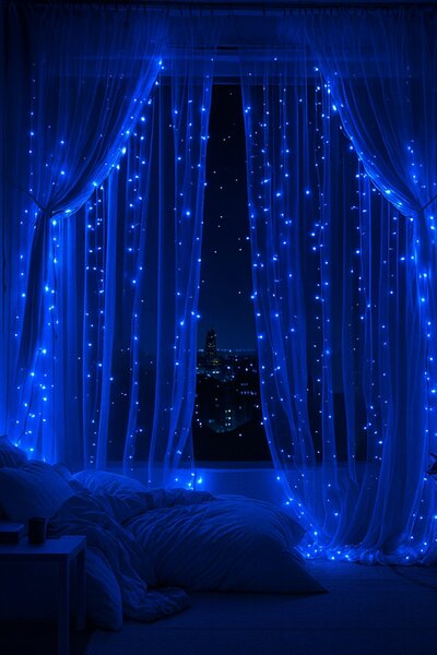 Vánoční světýlka vnitřní modré 100 LED