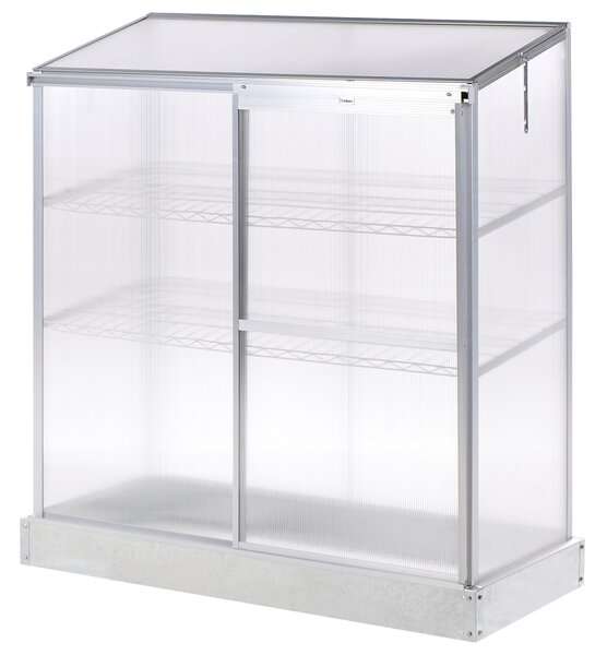 Balkonový skleník LECCE Stříbrná 59 cm