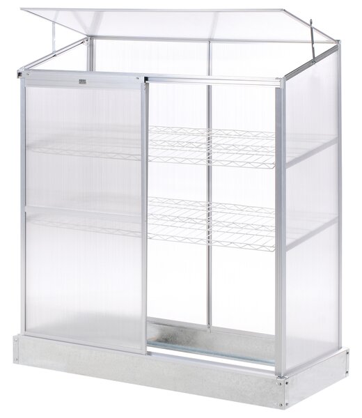 Balkonový skleník LECCE Stříbrná 59 cm