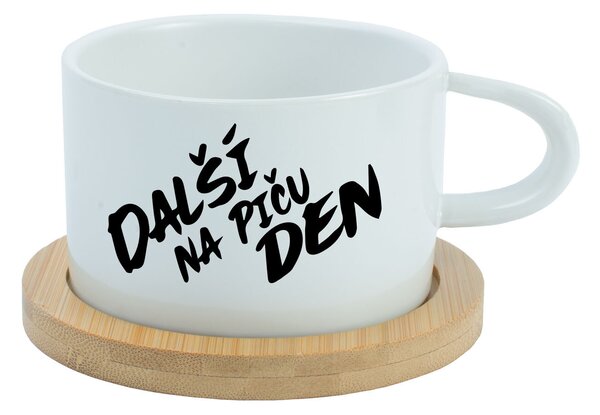 DALŠÍ NA PIČU DEN - bílý hrníček makronka 200 ml