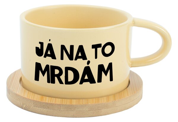 JÁ NA TO MRDÁM - žlutý hrníček makronka 200 ml
