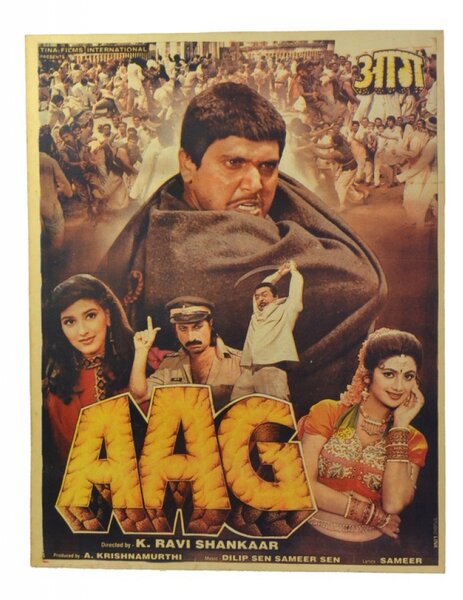 Antik indický filmový plakát Bollywood, 92x70cm