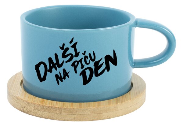 DALŠÍ NA PIČU DEN - modrý hrníček makronka 200 ml
