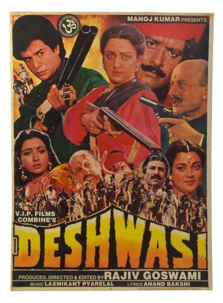 Antik plakát Bollywood, 98x75cm