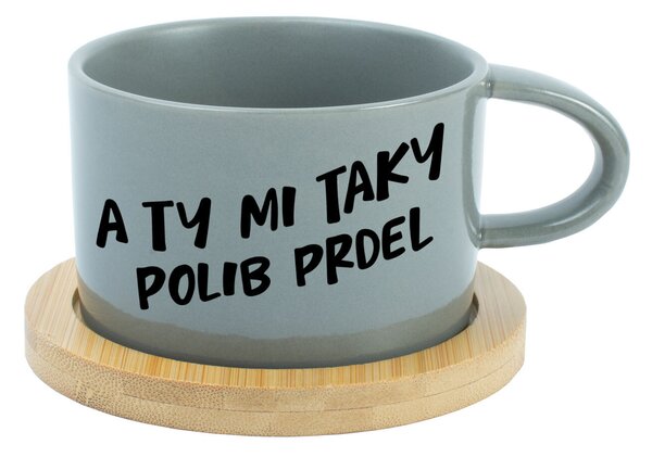 A TY MI TAKY POLIB PRDEL - šedý hrníček makronka 200 ml