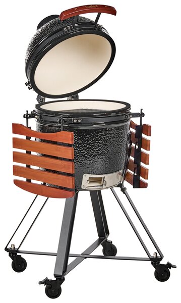 Gril na dřevěné uhlí KAMADO Keramika Černá