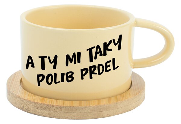 A TY MI TAKY POLIB PRDEL - žlutá hrníček makronka 200 ml