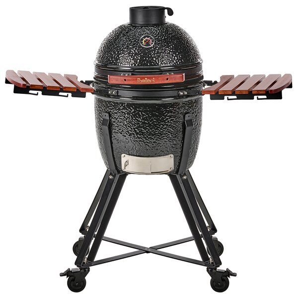 Gril na dřevěné uhlí KAMADO Keramika Černá