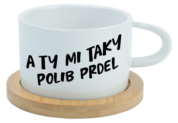 A TY MI TAKY POLIB PRDEL - bílý hrníček makronka 200 ml
