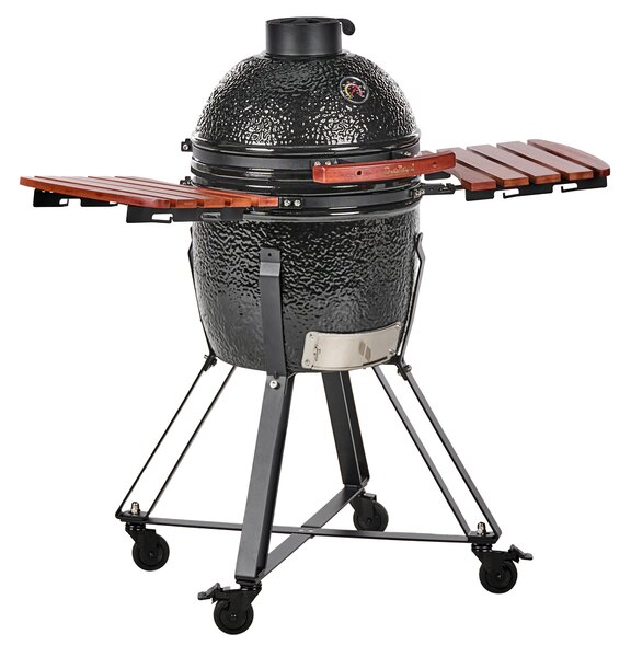 Gril na dřevěné uhlí KAMADO Keramika Černá