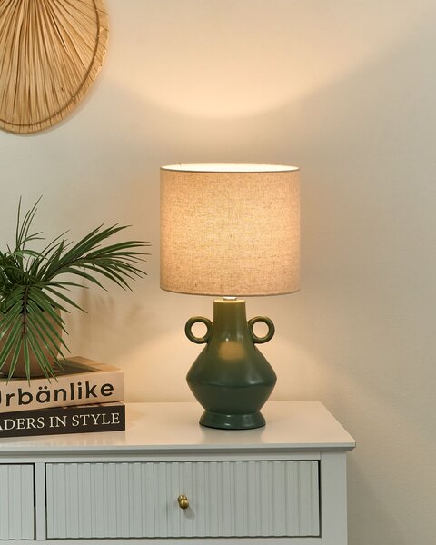 Stolní lampa KERULEN Keramika Zelená