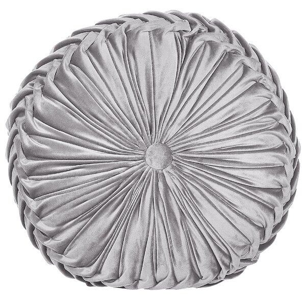 Sada 2 dekorativních polštářů UDALA Umělý samet 40 x 40 cm Šedá Bez vzoru
