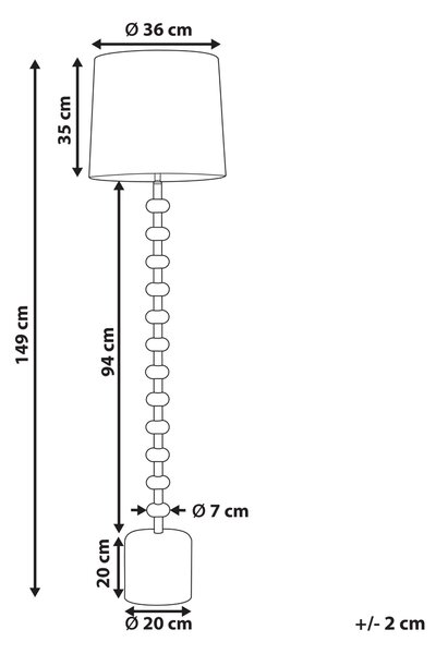 Stojací lampa KRIOS Kov Světle hnědá