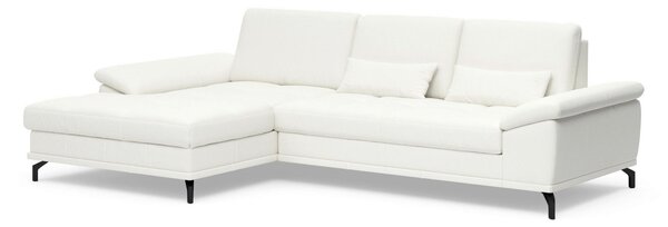 ROHOVÁ SEDAČKA, kůže, bílá Sit & More - Sedací soupravy, Online Only