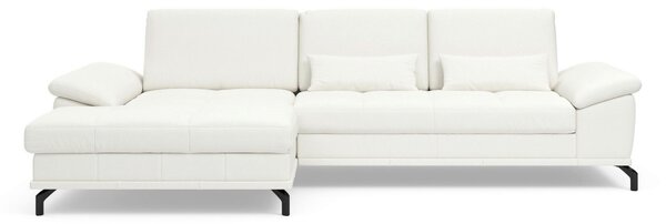 ROHOVÁ SEDAČKA, kůže, bílá Sit & More - Sedací soupravy, Online Only