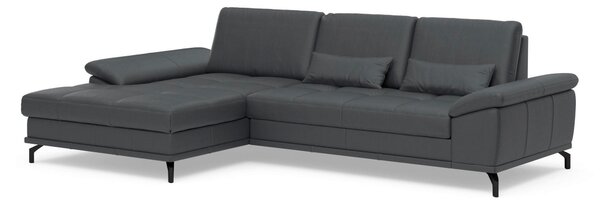 ROHOVÁ SEDAČKA, kůže, černá Sit & More - Sedací soupravy, Online Only