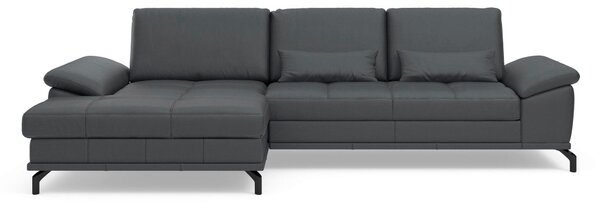 ROHOVÁ SEDAČKA, kůže, černá Sit & More - Sedací soupravy, Online Only