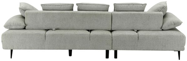ROHOVÁ SEDAČKA, kov, textil, světle šedá Hom`in - Sedací soupravy, Online Only
