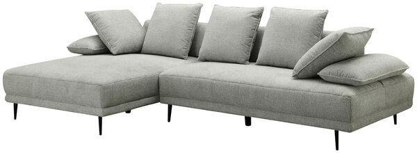 ROHOVÁ SEDAČKA, kov, textil, světle šedá Hom`in - Sedací soupravy, Online Only