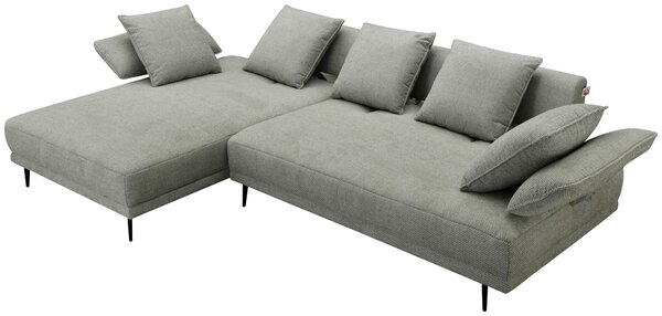 ROHOVÁ SEDAČKA, kov, textil, světle šedá Hom`in - Sedací soupravy, Online Only