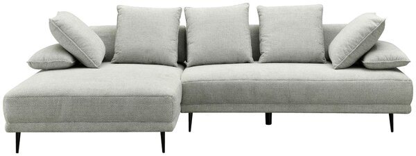 ROHOVÁ SEDAČKA, kov, textil, světle šedá Hom`in - Sedací soupravy, Online Only