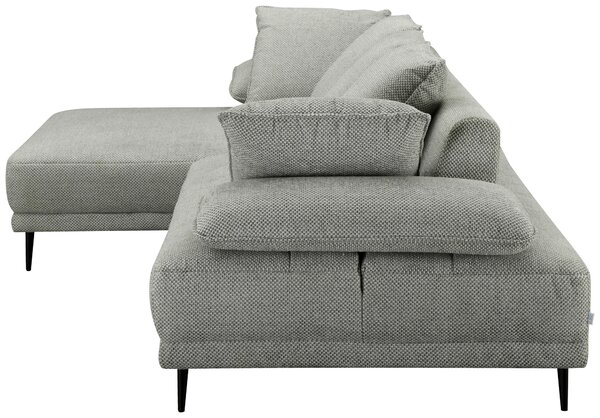 ROHOVÁ SEDAČKA, kov, textil, světle šedá Hom`in - Sedací soupravy, Online Only
