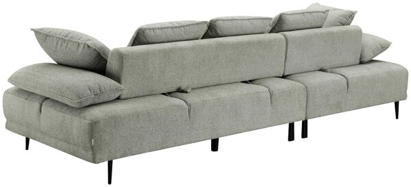 ROHOVÁ SEDAČKA, kov, textil, světle šedá Hom`in - Sedací soupravy, Online Only