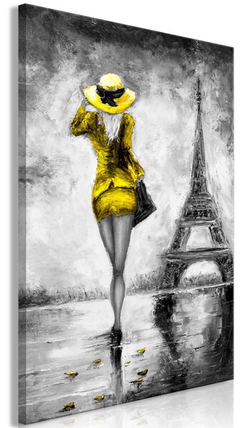 Obraz - Pařížanka - žlutá 80x120