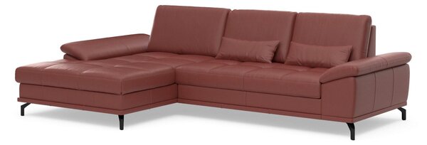 ROHOVÁ SEDAČKA, kůže, červenohnědá Sit & More - Sedací soupravy, Online Only