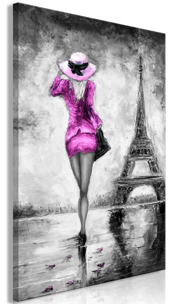 Obraz - Pařížanka - růžová 80x120