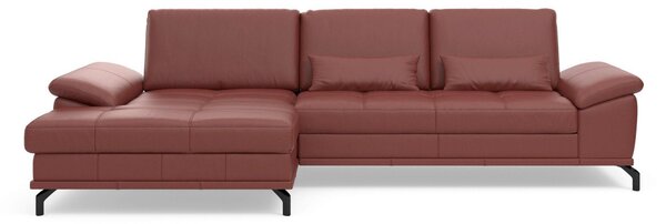 ROHOVÁ SEDAČKA, kůže, červenohnědá Sit & More - Sedací soupravy, Online Only