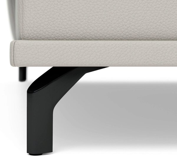 ROHOVÁ SEDAČKA, kůže, světle šedá Sit & More - Sedací soupravy, Online Only